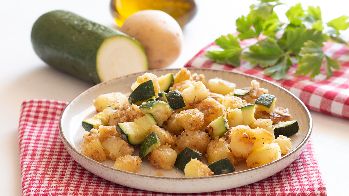 Patate e zucchine sabbiose