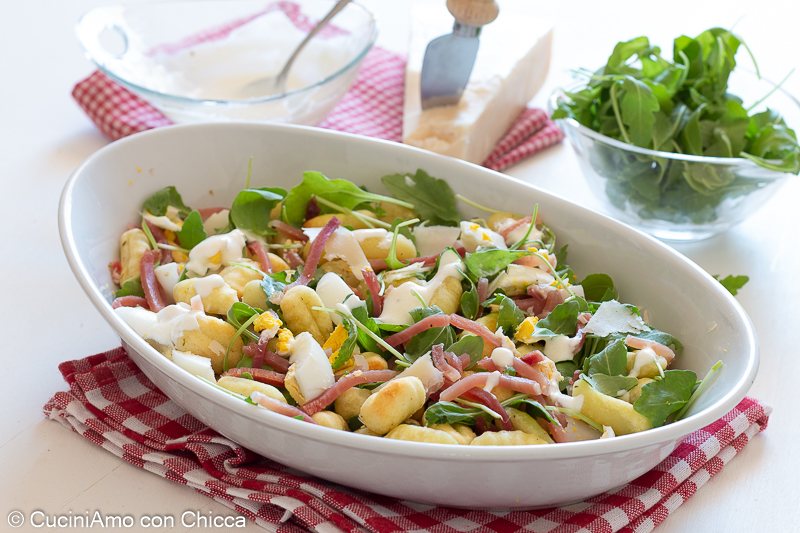 Gnocchi con speck in friggitrice ad aria