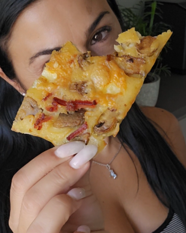 Schiacciata croccante con funghi