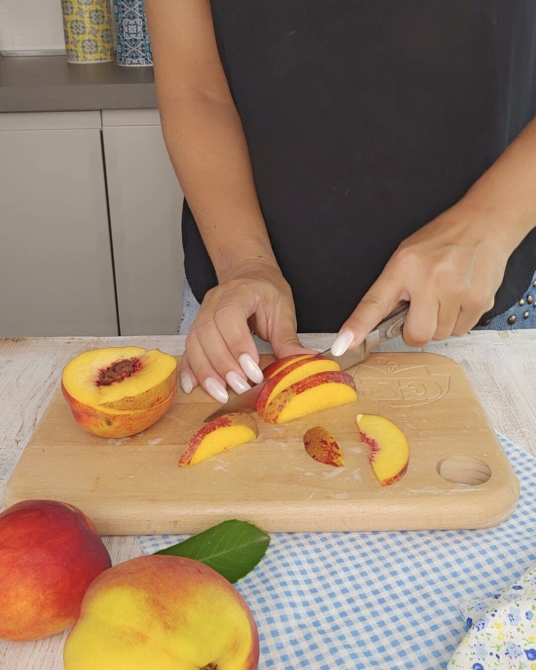 tagliate le pesche sottili