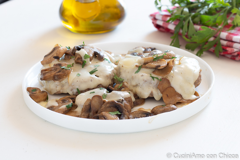 Hamburger con funghi