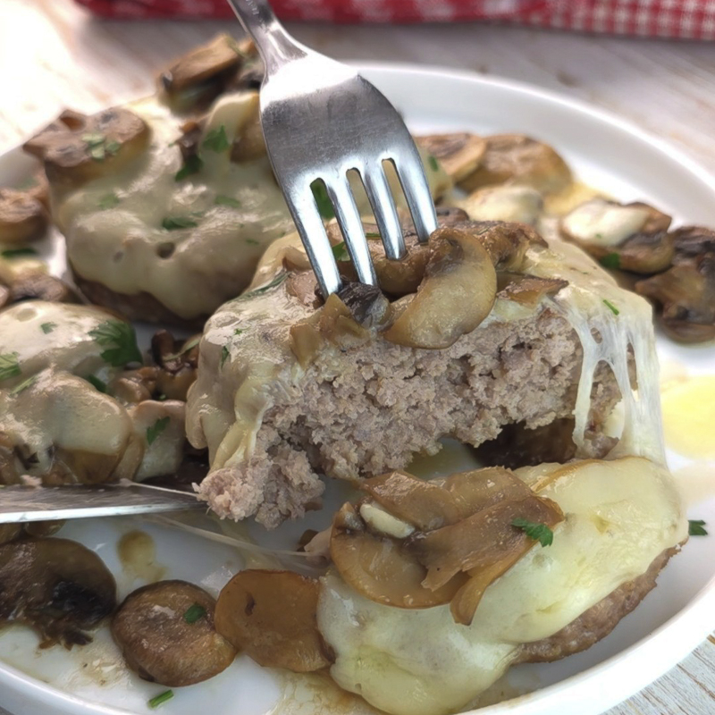 Hamburger con funghi