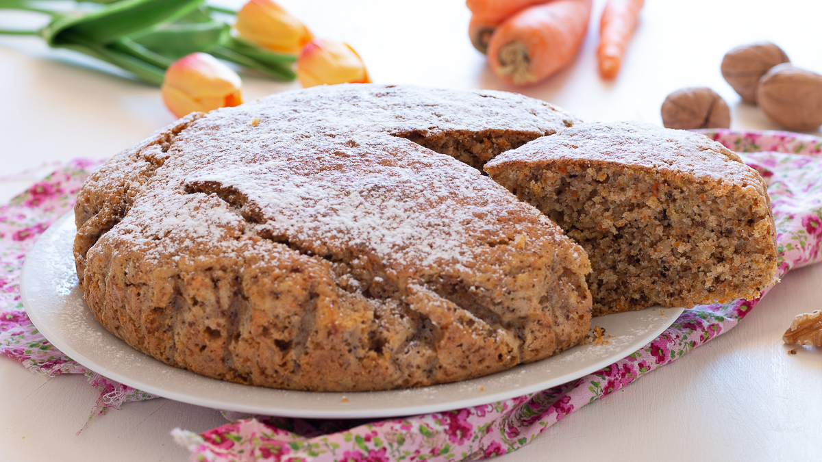 Torta carote e noci
