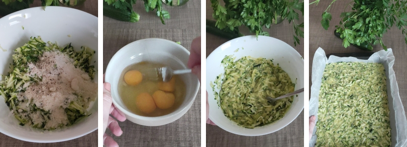 passaggi per la preparazione del rotolo
