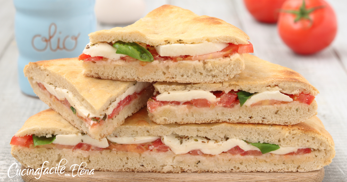 FOCACCIA CAPRESE in PADELLA veloce