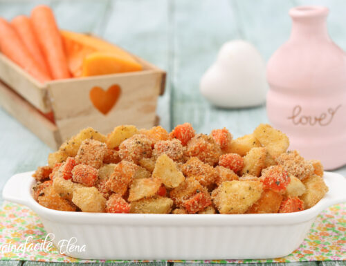 Patate carote e zucca al forno gratinate
