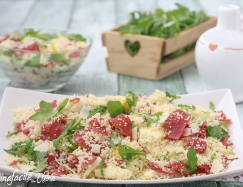 Cous cous alla bresaola rucola limone e grana