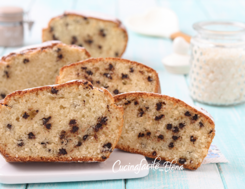 Plumcake al cocco con gocce di cioccolato