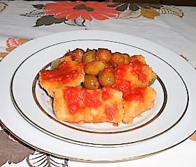 Baccalà in agliata con olive