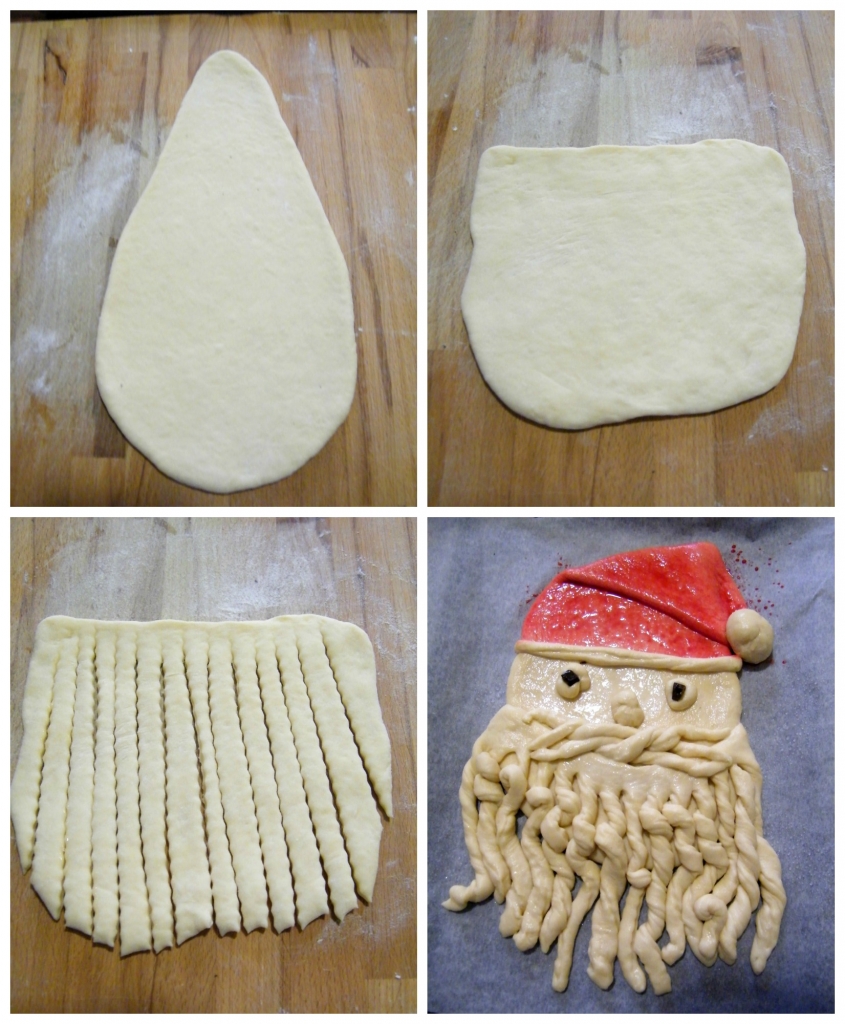 Babbo Natale di pan brioche dolce - nella cucina di laura