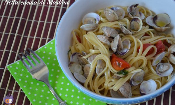 Linguine alle vongole al profumo di basilico
