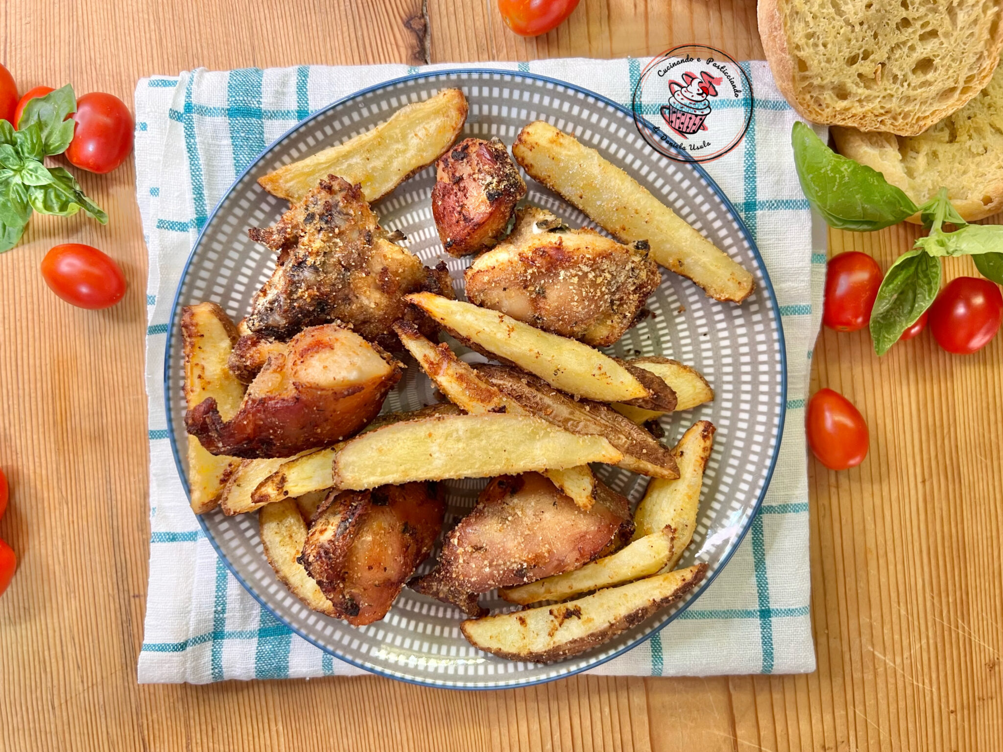 coniglio nella friggitrice ad aria