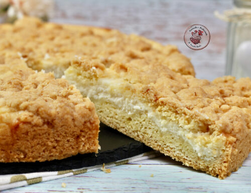 Sbriciolata con crema di ricotta aromatizzata al  limone, si scioglie in bocca
