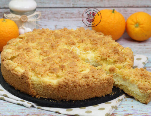 Sbriciolata con crema di ricotta aromatizzata all’arancia
