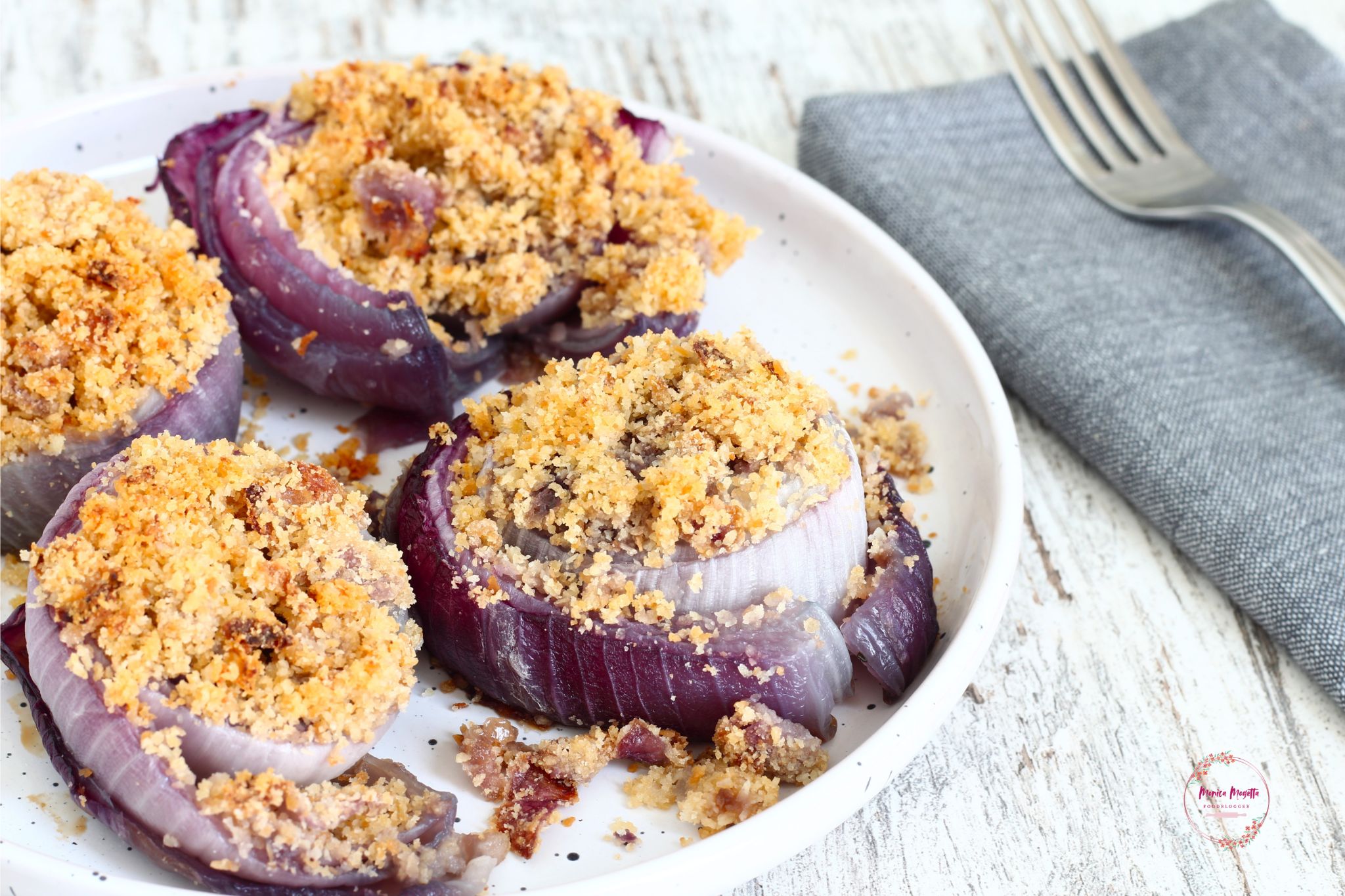 Cipolle di Tropea gratinate in friggitrice ad aria