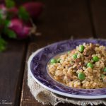 Risotto con salsiccia e piselli