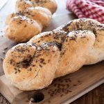 treccia di pane senza lievitazione