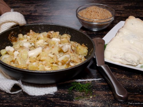 Patate sabbiose in padella al gorgonzola