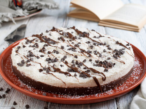 Cheesecake al cocco e cioccolato