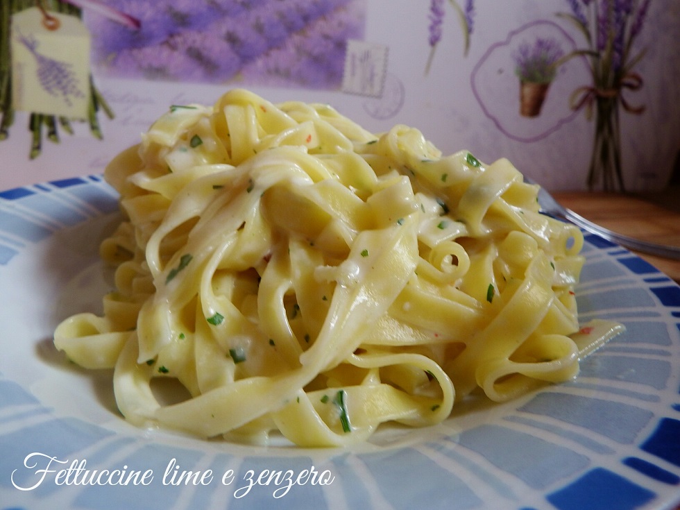 Fettuccine cremose lime e zenzero
