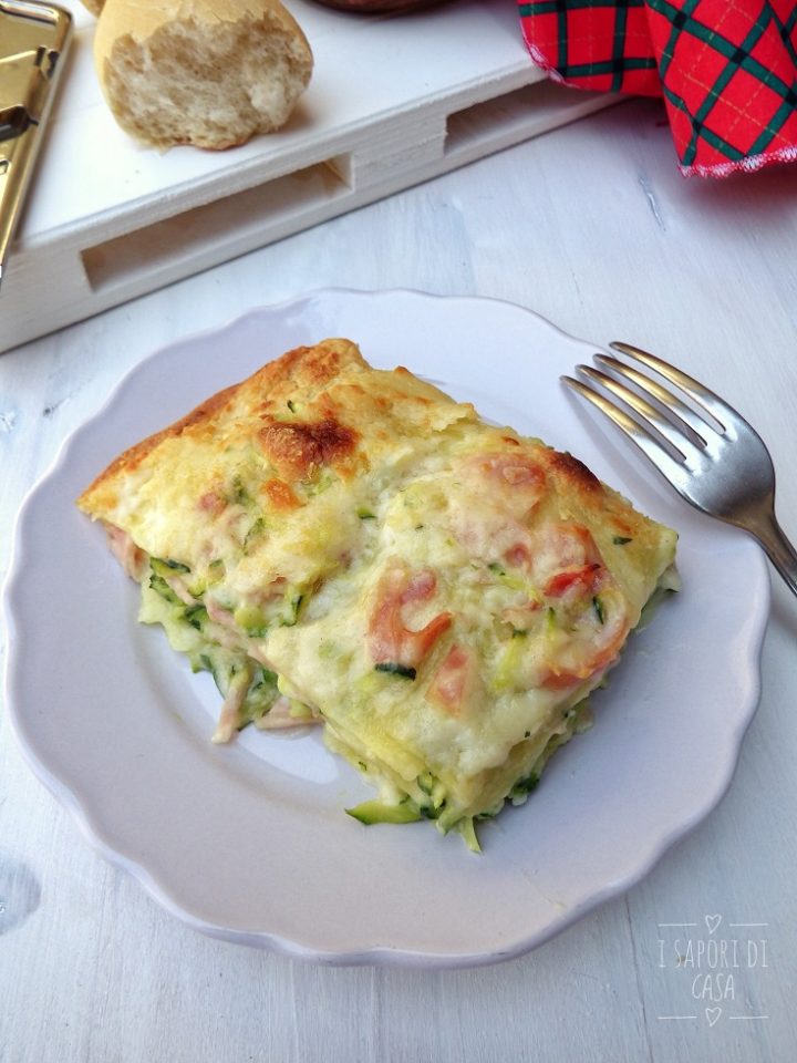 LASAGNA BIANCA CON ZUCCHINE E PROSCIUTTO I SAPORI DI CASA