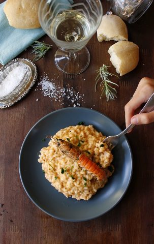 Risotto alla crema di scampi