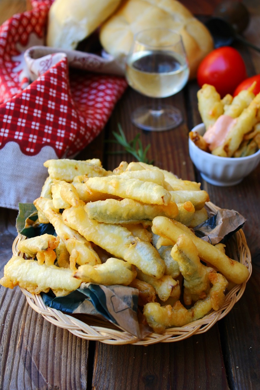 Zucchine in pastella al vino bianco
