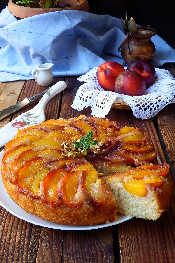 torta rovesciata alle pesche