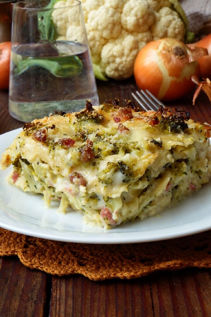 lasagna con broccoli taleggio e salsiccia