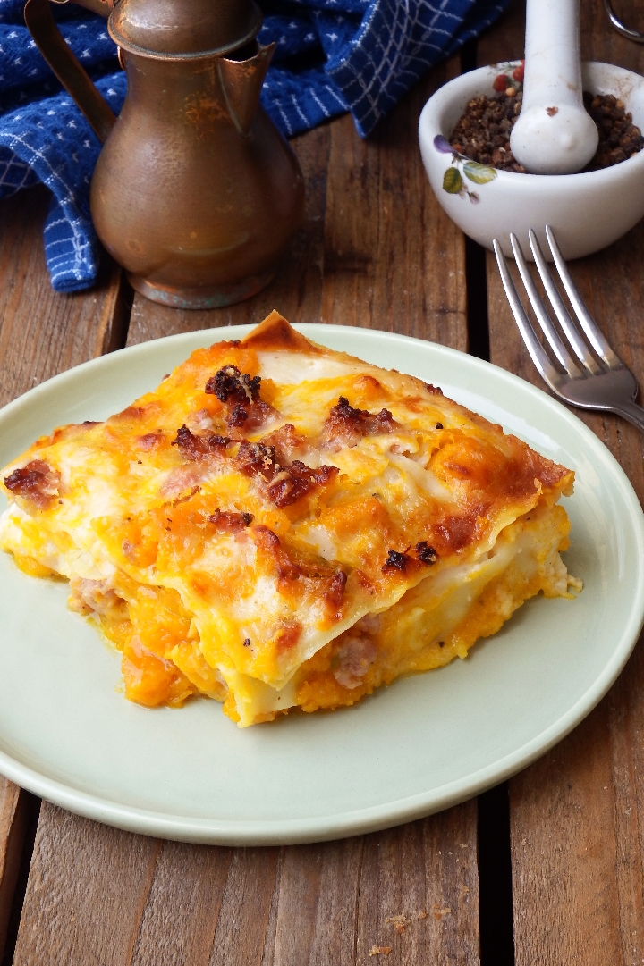LASAGNA CON ZUCCA SALSICCIA E ASIAGO – I SAPORI DI CASA