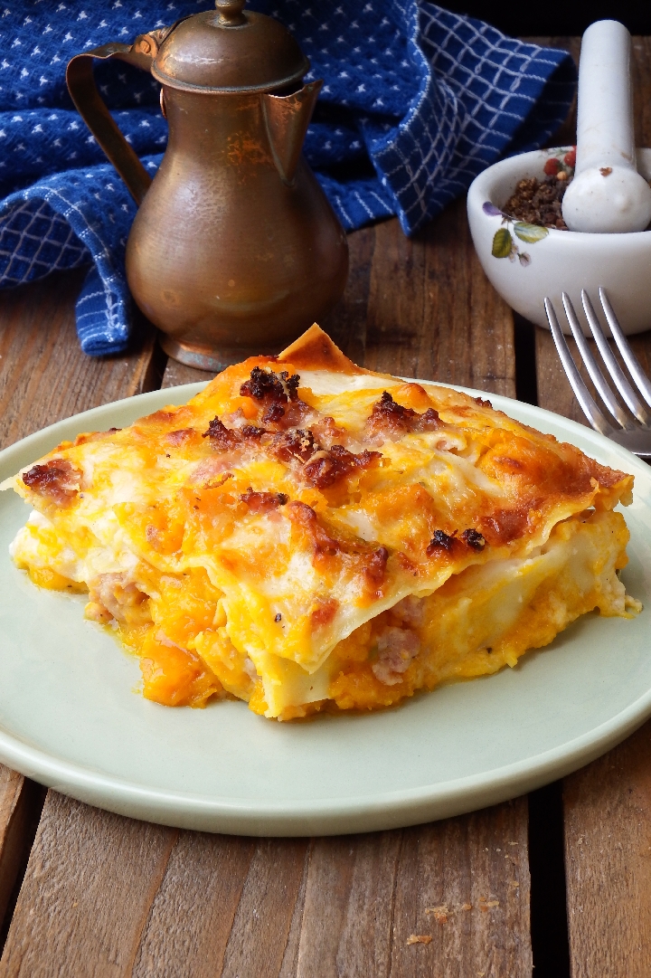 LASAGNA CON ZUCCA SALSICCIA E ASIAGO I SAPORI DI CASA