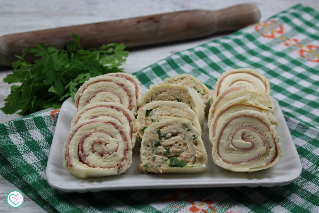 Rotolini farciti misti, ricetta antipasto
