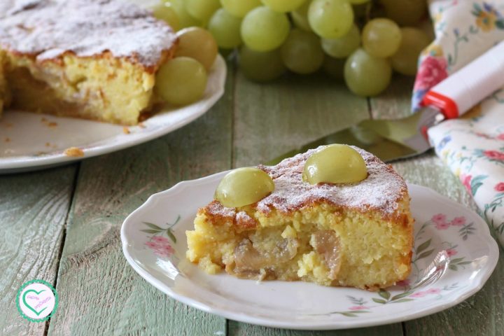 Torta dolce di patate e uva