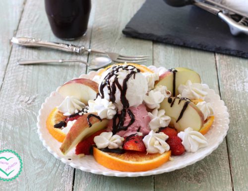 Frutta con gelato
