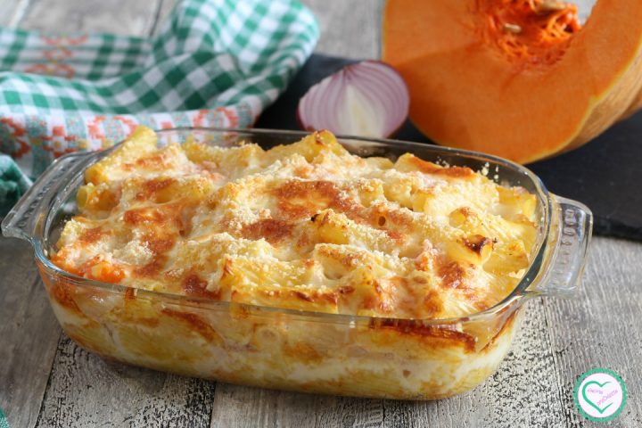 Pasta con zucca al forno