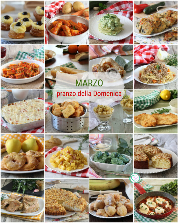 Ricette di MARZO per il pranzo della Domenica