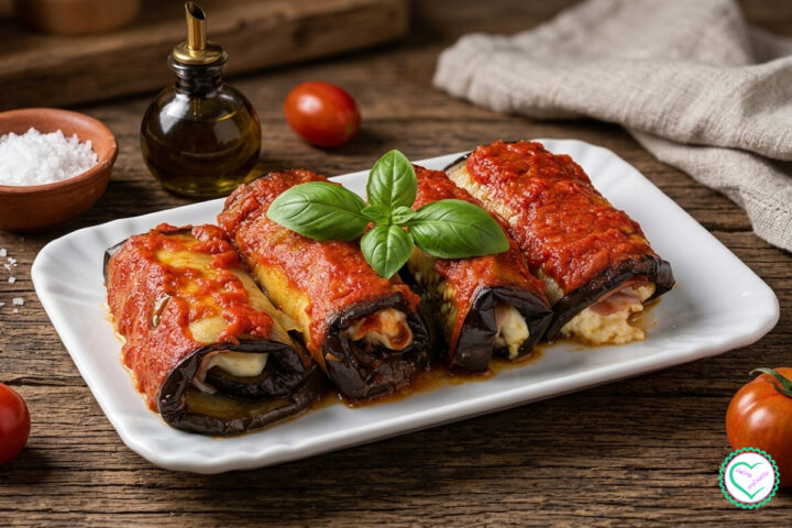 Ricetta Involtini di melanzane con prosciutto e mozzarella