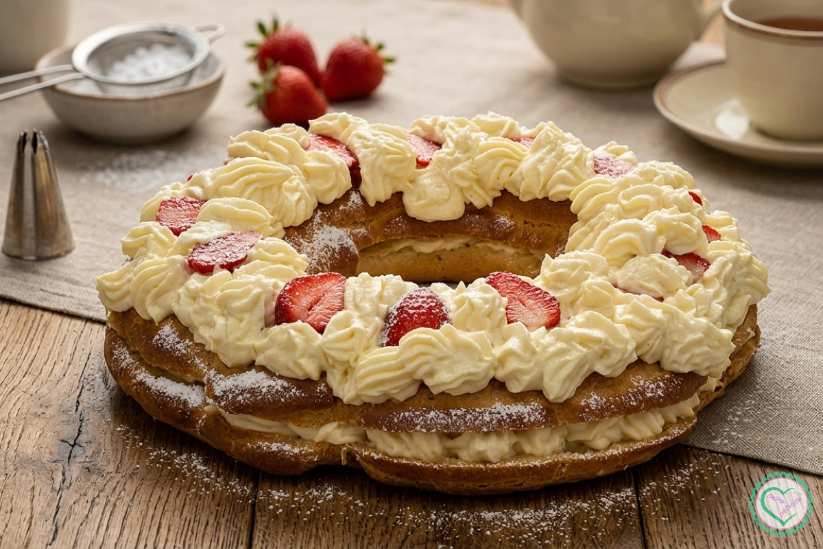 Ricetta Paris Brest con crema Chantilly e fragole