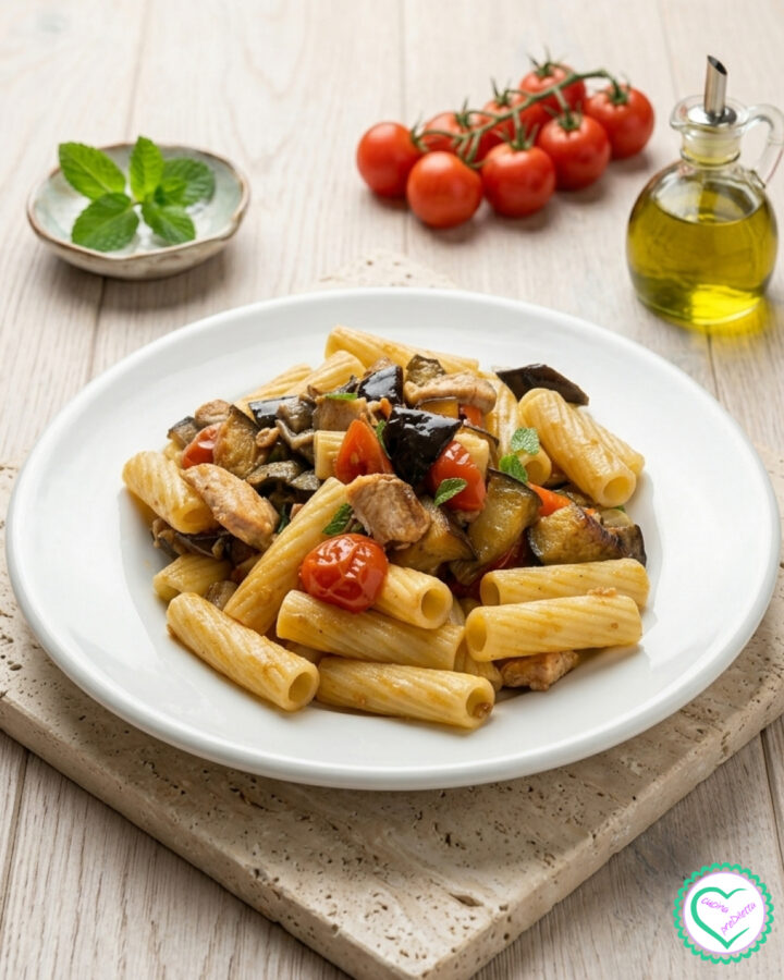 Pasta con pesce spada e melanzane, ricetta siciliana