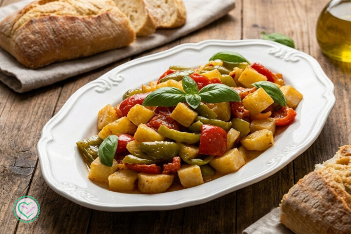 Peperoni e patate in padella, ricetta contorno