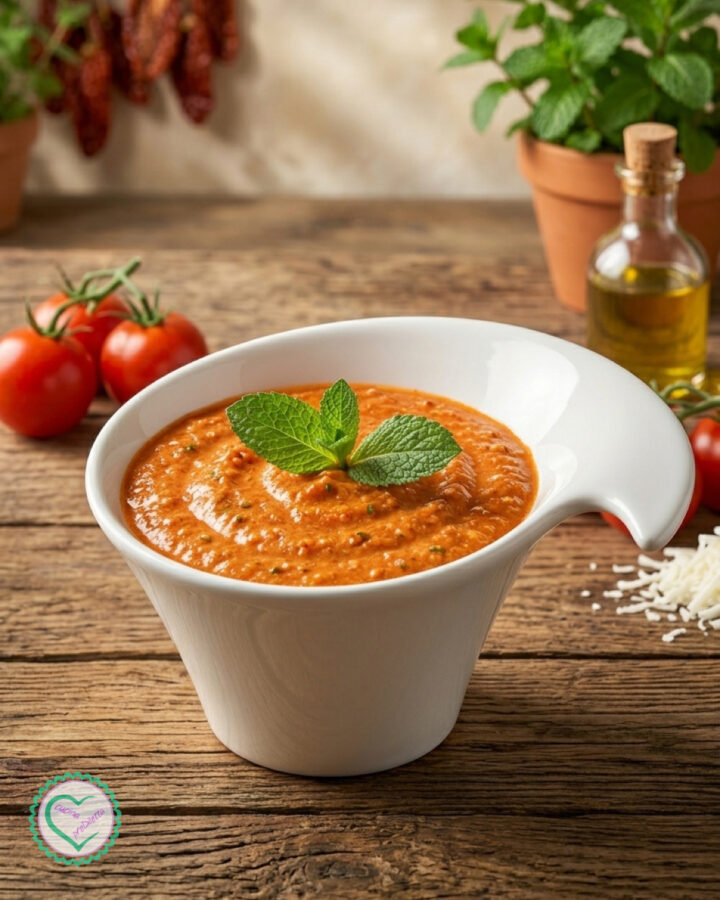Pesto siciliano con pomodori e ricotta salata, ricetta veloce