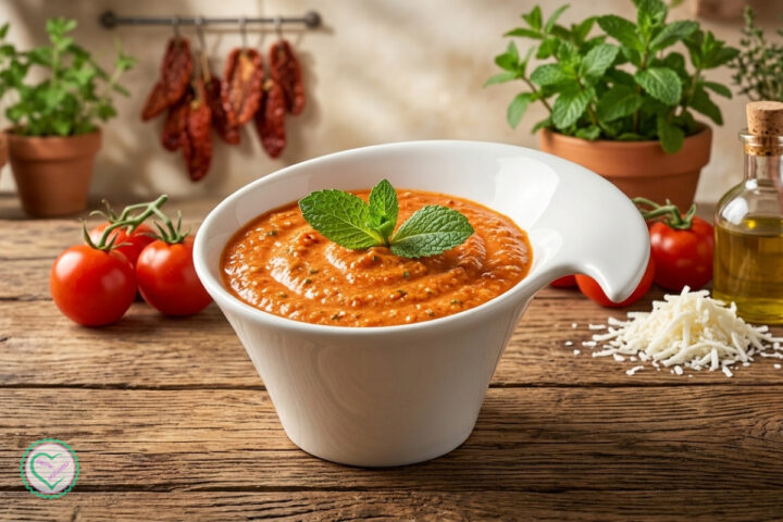 Ricetta Pesto siciliano con pomodori e ricotta salata
