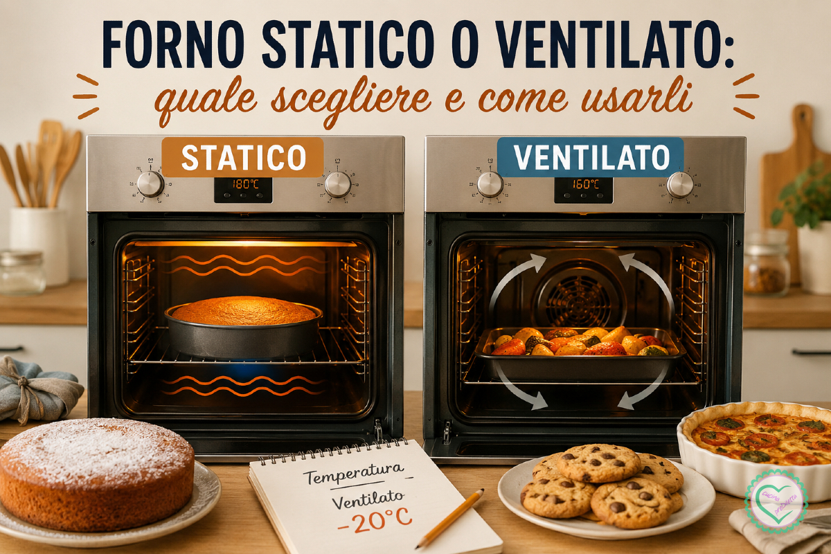 Forno statico o ventilato, differenze di temperatura e modalità di cottura con esempi di utilizzo in cucina
