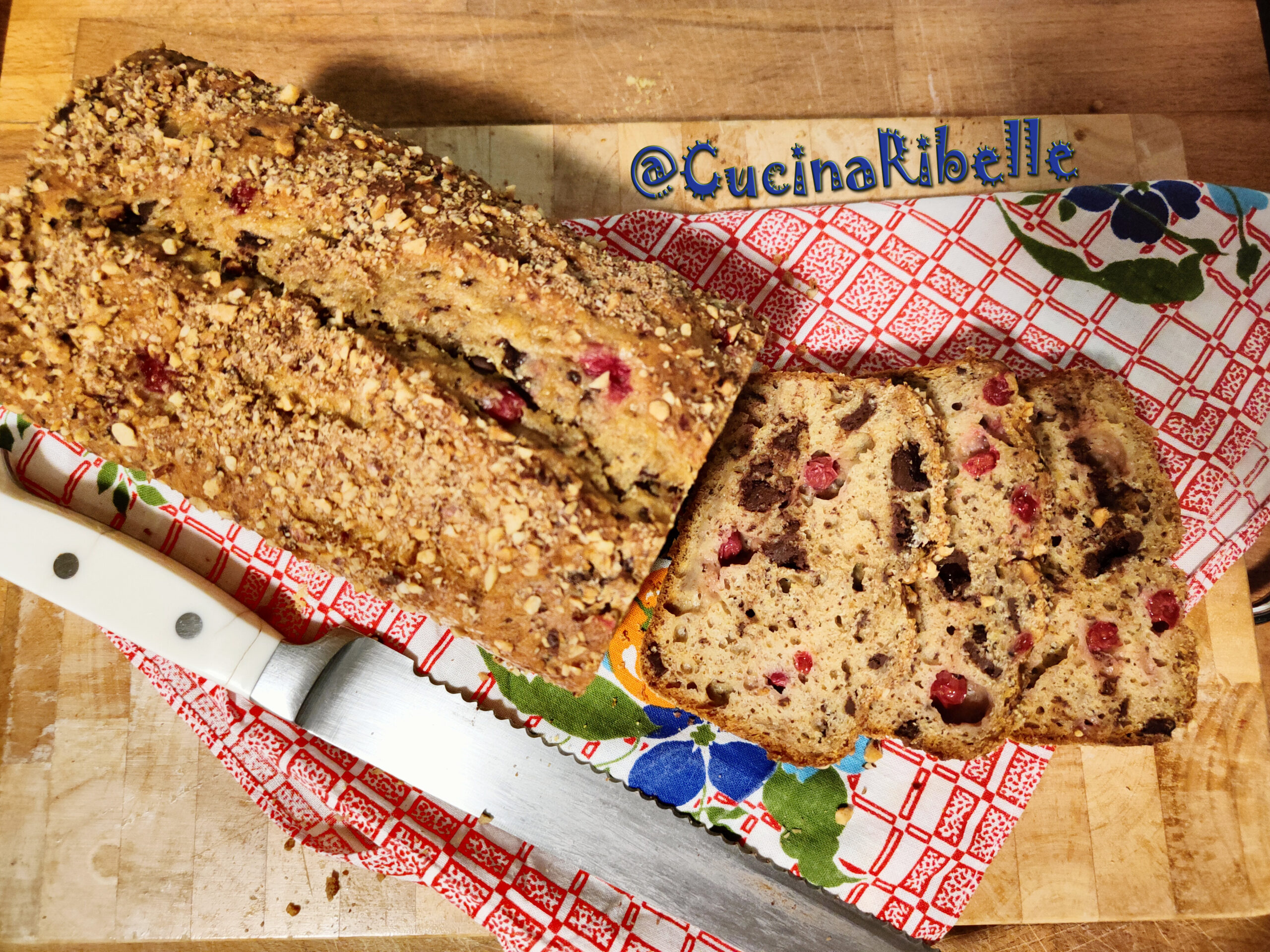 Banana Bread con Cioccolato e Ribes - s/zucchero s/burro e latticini