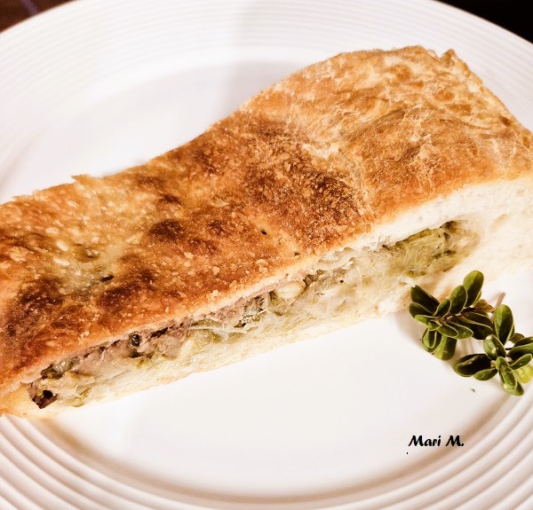 Pizza rustica con scarola