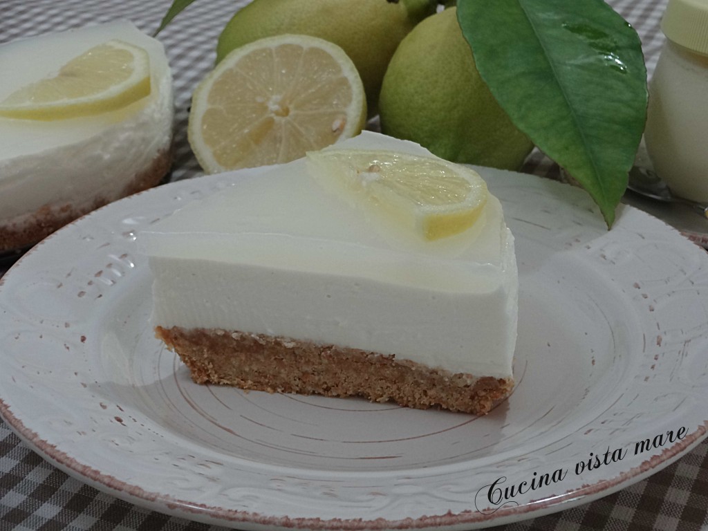 Cheesecake al limone Cucina vista mare