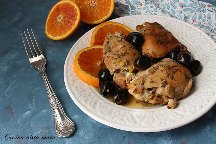 Pollo con arancia e olive nella slow cooker Cucina vista mare