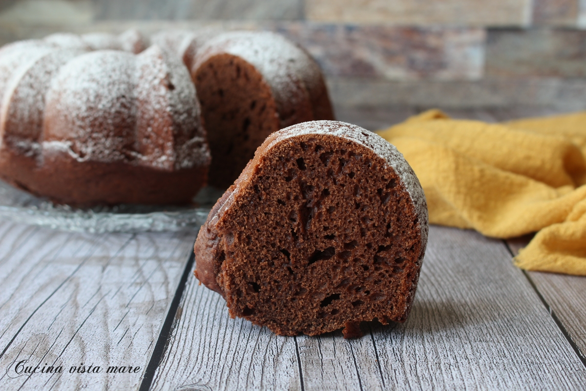 Ciambellone del buongiorno al cacao Cucina vista mare