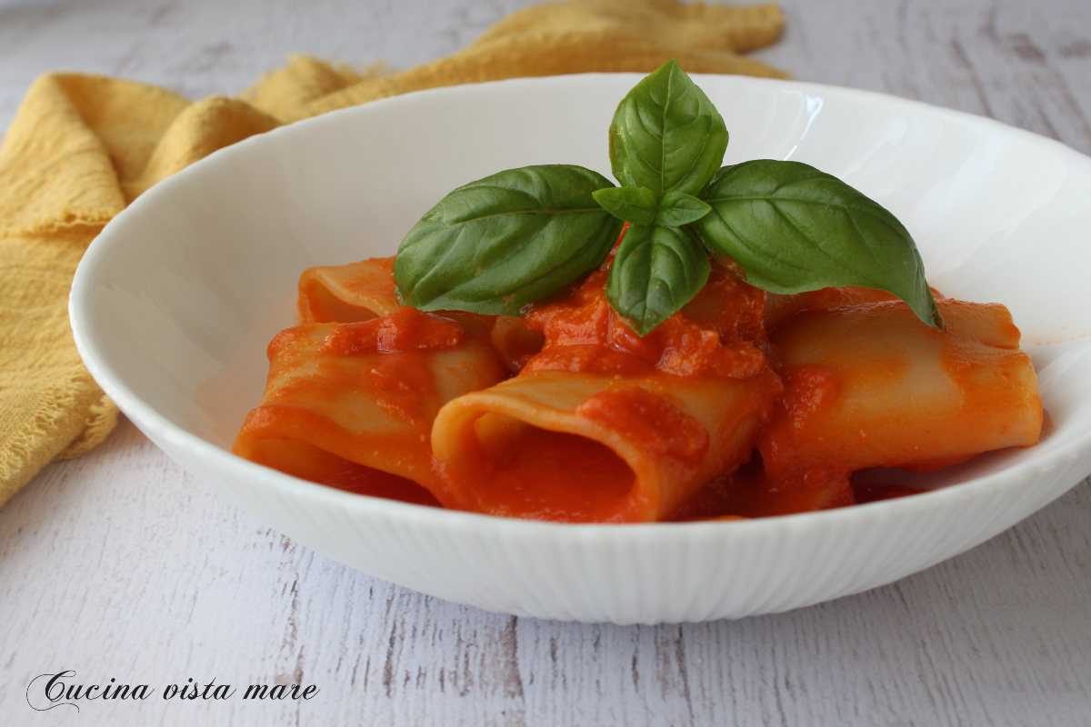 Paccheri alla Vittorio Cucina vista mare