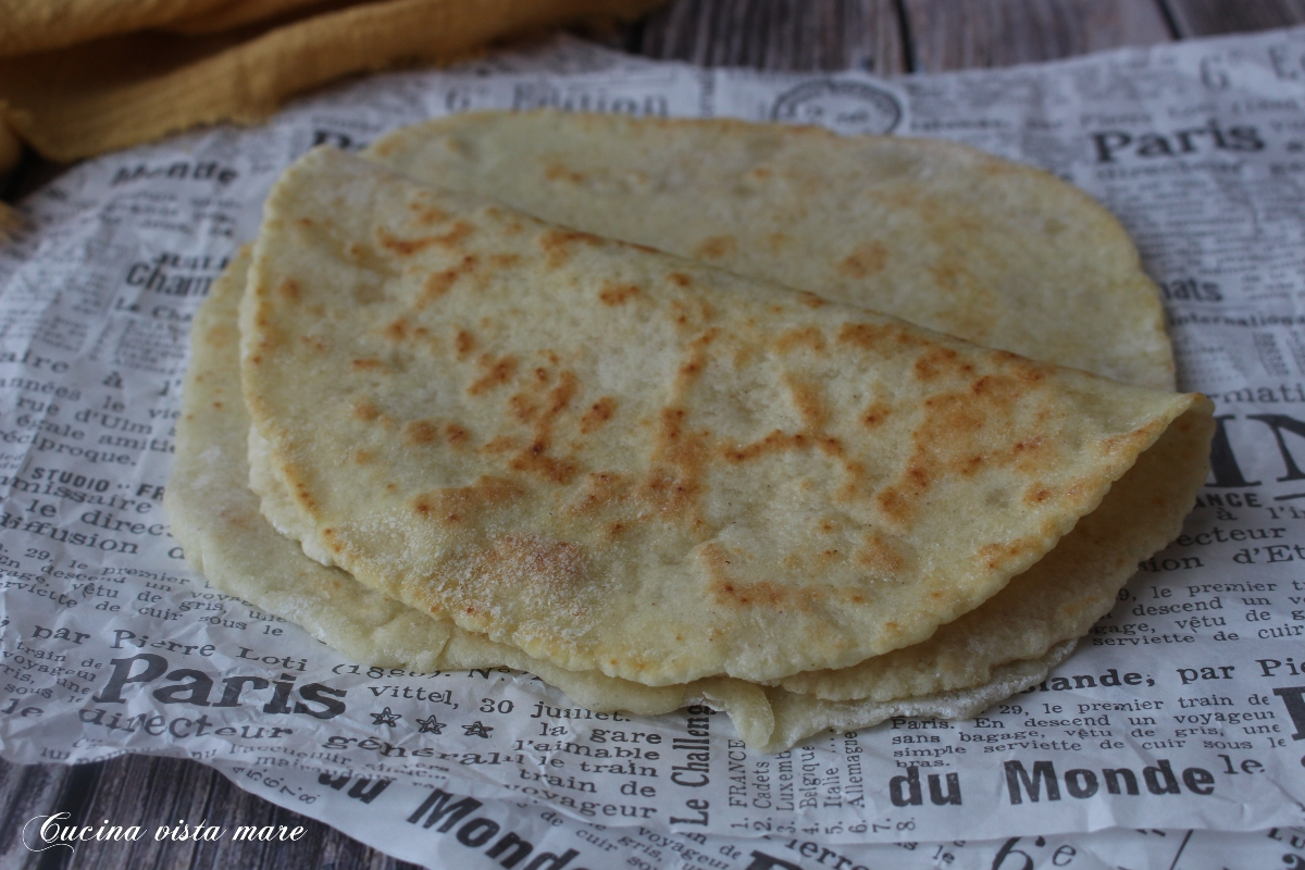 Piadine senza glutine Cucina vista mare